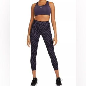 Nike Womens One Icon Clash 7/8 Length Leggings Size Small